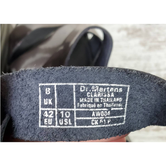 Dr. Martens CLARISSA METALLIC LEATHER SANDALS Pewter Spectra Patent 10 - Picture 9 of 10